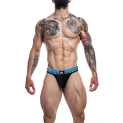 CUT4MEN Jockstrap Rugby Noir-Bleu